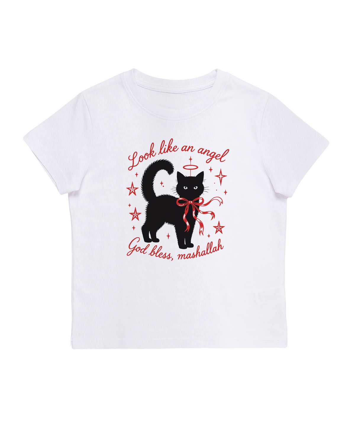 angel cat - baby tee